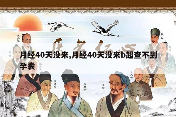 月经40天没来,月经40天没来b超查不到孕囊