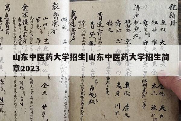 山东中医药大学招生|山东中医药大学招生简章2023