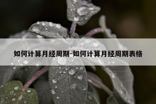 如何计算月经周期-如何计算月经周期表格