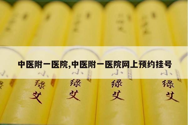 中医附一医院,中医附一医院网上预约挂号