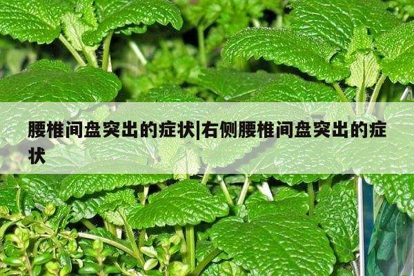 腰椎间盘突出的症状|右侧腰椎间盘突出的症状