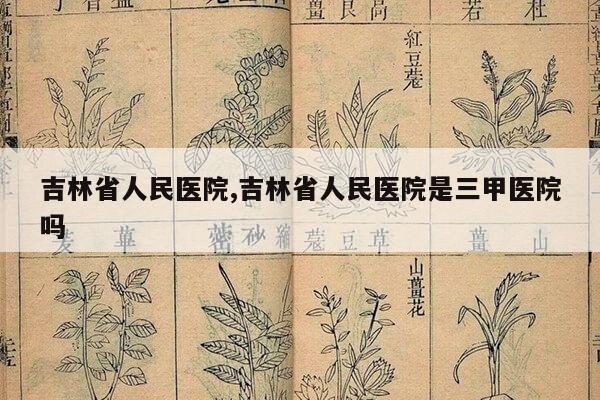 吉林省人民医院,吉林省人民医院是三甲医院吗