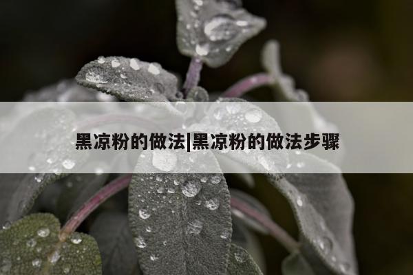 黑凉粉的做法|黑凉粉的做法步骤