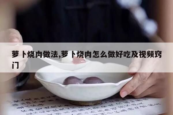 萝卜烧肉做法,萝卜烧肉怎么做好吃及视频窍门